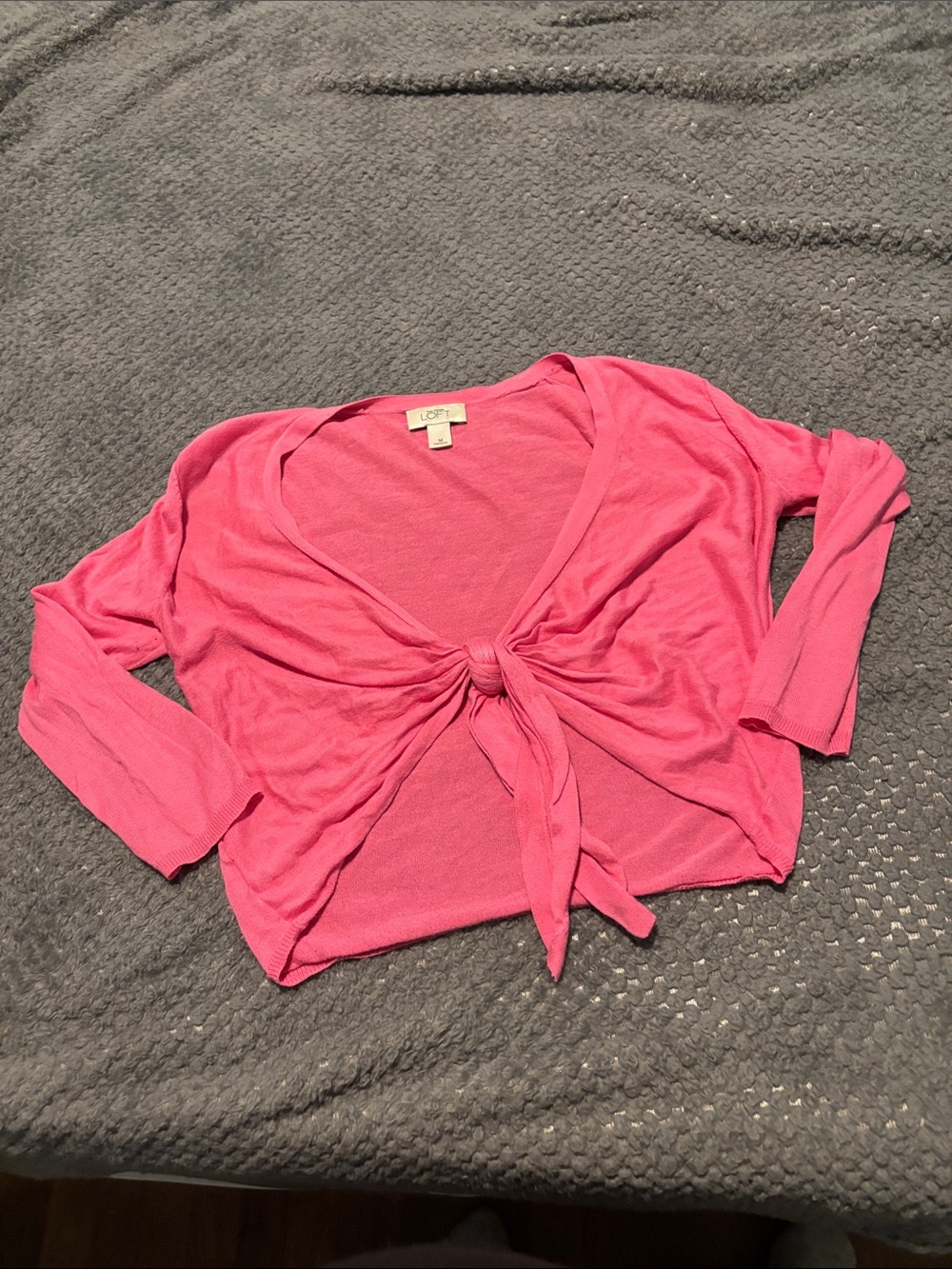 Womens size M LOFT Pink Tie-Front Women’s Top
